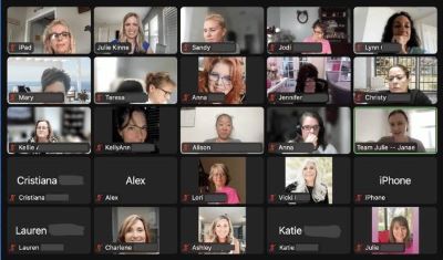 screenshot of a live coaching